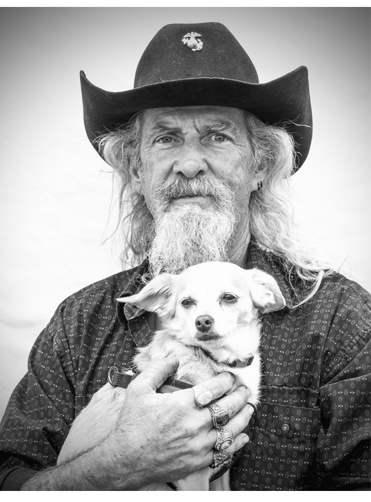 Bill and his service dog Angel